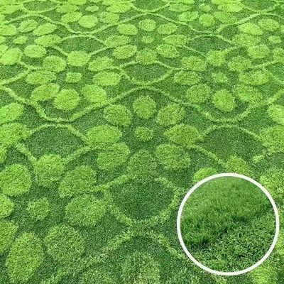 figura geometrica erba artficial, tappeto dell'erba con il logo
